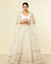 Dark Cream Sitara Embroidered Bridal Lehenga